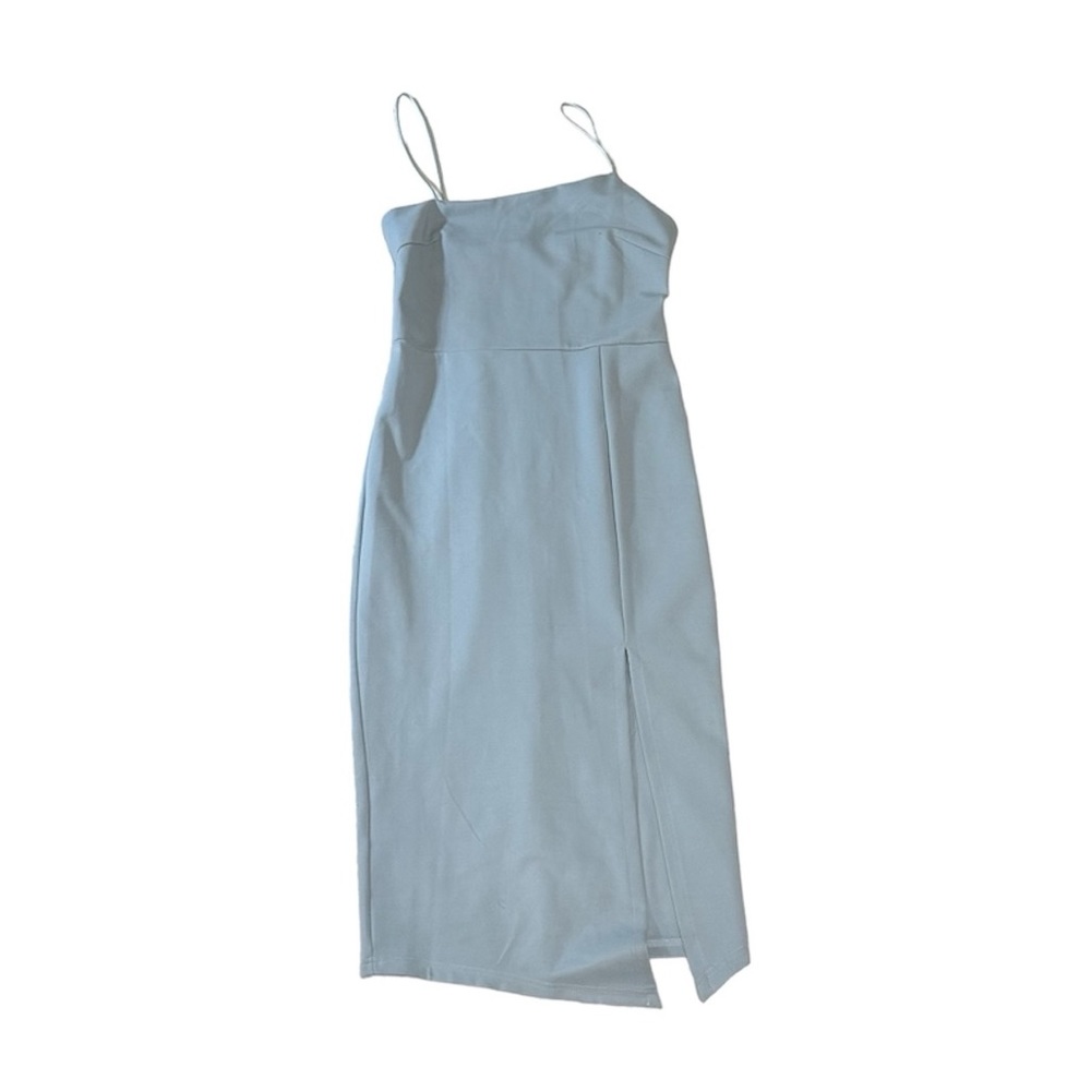 Beginning boutique asymmetrical blue midi dress size 12